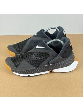 Nike Go Flyease Black Gum Athletic Shoes Mens 6 Womens 7.5 Slip On Lifestyle